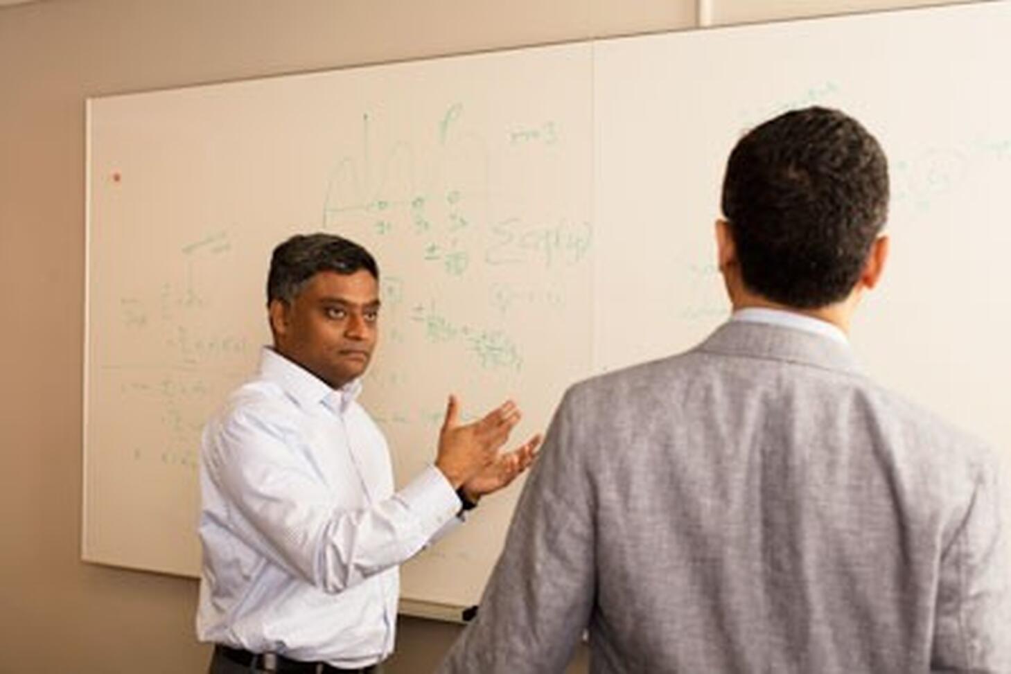 The new MS in Business Analytics, developed in part by IEOR chair Garud Iyengar (left), equips graduates with a deep understanding of data analytics and its practical applications.