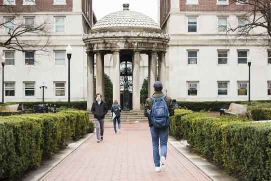Students Walking on path