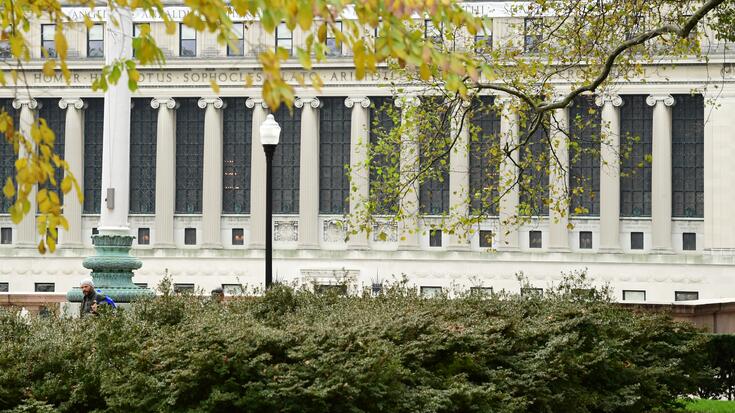 A photo of the exterior of Butler Library