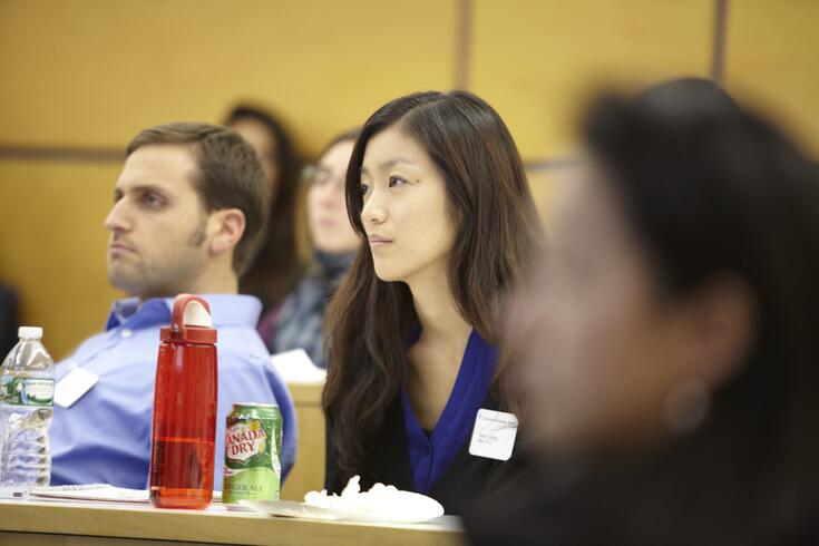 master of financial economics A student listens to a lecture during a class