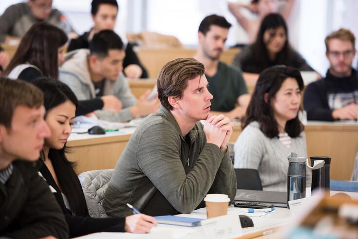 Students listen to a lecture